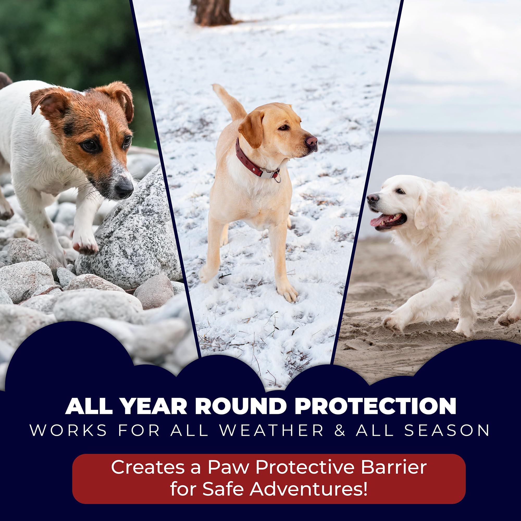 Pumbler Dog Paw Pad Balm - 3-In-1 Lick Safe Soother & Moisturizer& Lotion For Dog Paws Nose, Elbow, Snout - Natural, Quick-Dryin